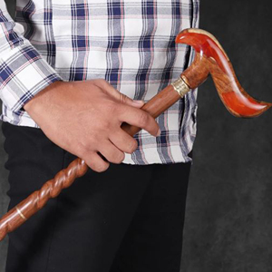 Bastón de madera tallado a mano con cabeza de águila, bastón de madera de lujo con decoración superior, estilo tradicional de pastor. - Product Image 4