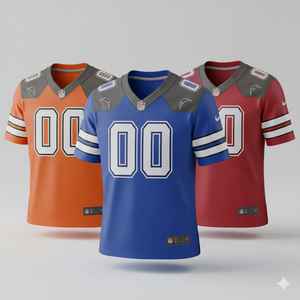 Uniformes de football personnalisés haut de gamme : Maillots en twill multicolores brodés – Maille respirante haute densité pour clubs professionnels - Product Image 3