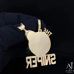 Colgante de Lujo con Forma de Flecha, Chapado en Oro Rosa de 18K, con Moissanita, Unisex, para Regalo - Product Image 3