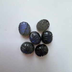Pierres de labradorite bleue naturelle TFH pour la création de bijoux, forme ovale 12x10 MM, possibilité de créer plusieurs tailles. - Product Image 5