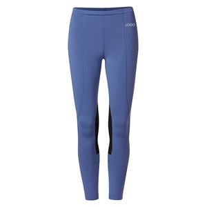 New Fashion Equestrian Tights for Kids Durable Polyester Fabric Riding Breeches <b>Suede</b> Knee Patches Sports <b>Leggings</b> for Sports - Product Image 1
