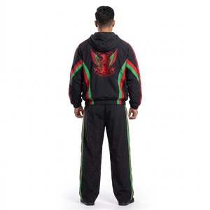 Custom Wholesale <b>Men</b> Tracksuit Windproof Hooded Sportswear Set <b>Waterproof</b> Running Training Jacket Gym Joggers Sweatsuit <b>Suit</b> - Product Image 5