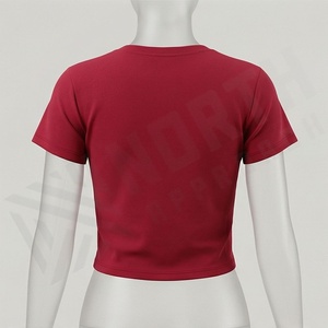 Camiseta Corta Premium para Mujer, Corte Regular, Color Personalizado, Manga Corta Informal, Ropa Básica de Moda - Product Image 2