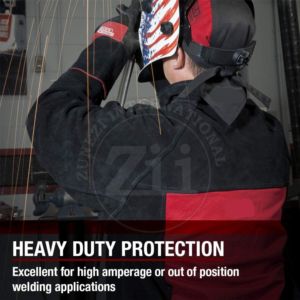 Chaqueta de Seguridad Ignífuga FR, Negra con Panel Trasero Rojo, Corte Regular, Ropa de Trabajo de Protección Contra Incendios, Mangas de Poliéster, Resistente al Calor de 300C-500C - Product Image 5