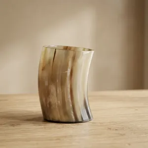 Vaso de Vidrio Hecho a Mano con Cuerno de Búfalo Natural, Rústico y Ecológico, para Navidad y Halloween, de REHMAN CRAFT - Product Image 3