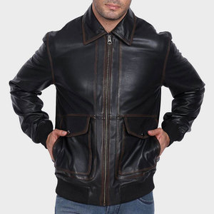Breathable And Lightweight Genuine <b>Leather</b> Winter <b>Jacket</b> For Men Offering Comfort Style And <b>Long</b> Lasting Durability - Product Image 1