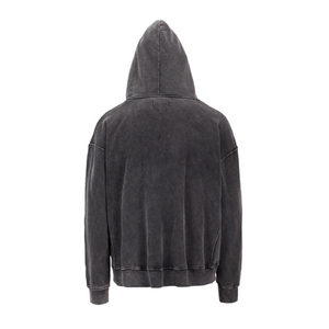 Sudadera con capucha vintage High Street Stone Washed, oversize, con lavado ácido y estampado de silicona personalizado - Product Image 1