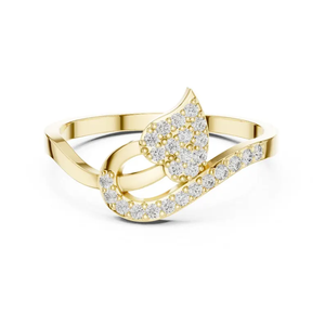 Anillo de Diamantes de Oro Amarillo de 14K con Corte Brillante Redondo de 1 Quilate, Claridad VS1, Color F, Estilo Romántico, Certificado IGI, Anillo Solitario - Product Image 1