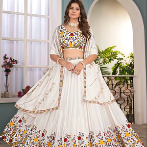 Ramdev Trading Women's Traditional Style Lehenga Choli Embroidery Design Recycled <b>Net</b> <b>Fabric</b> for Wedding Diwali Party Occasions - Product Image 1