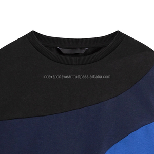 Pull à col rond pour femme, à blocs de couleur, manches longues, tricoté décontracté, 100% coton, service OEM, à porter toute l'année - Product Image 6