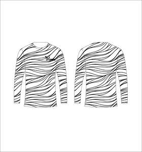 Camiseta de Manga Larga Sublimada Personalizada con Estampado Abstracto de Mármol, Cuello Redondo, Ropa Deportiva de Alto Rendimiento, Ropa Ferocious - Product Image 3