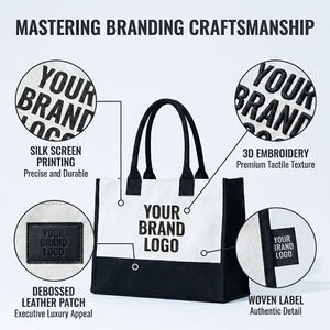 Sac à main élégant en jute naturel avec fermeture éclair pour femme - Sac de rangement écologique pliable, capacité 10-20L pour les voyages et le shopping - Product Image 4