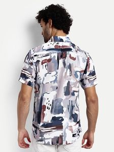 เสื้อเชิ้ตสำหรับผู้ชาย |   เสื้อเชิ้ตเรยอนลำลองพิมพ์ลายทั้งตัวสำหรับเด็กผู้ชาย เสื้อเชิ้ตติดกระดุม เหมาะสำหรับออกนอกบ้าน ท่องเที่ยว ชายหาด และพักผ่อน - Product Image 2