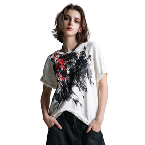 T-shirts pour femmes en sublimation OEM, 100% polyester coton, imprimés, vêtements décontractés pour femmes, t-shirts en sublimation pour femmes - Product Image 3