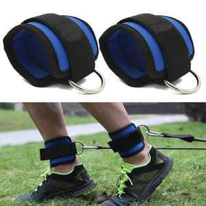 Fitness Neoprene Padded <b>Ankle</b> Cuffs Unisex D-Ring Cable Machines Resistance Bands Gym Weight Lifting Leg Gym Logo Customization - Product Image 4