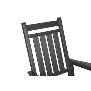 Set di 3 Sedie a Dondolo Grigie per Tutte le Stagioni con Tavolino Laterale per Uso in Giardino - Product Image 2