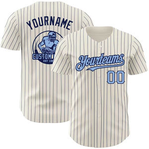 Maillot de baseball de haute qualité pour hommes, personnalisable, blanc, noir, rouge, gris à rayures fines, authentique, avec logo au dos, pour jeunes - Product Image 5