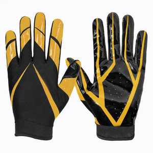 Professional Football <b>Gloves</b> | Minimalist Stealth All-Black Textured Design | Direct Factory Price - Product Image 6