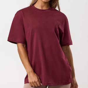 T-shirts personnalisés pour femmes, coupe ample, t-shirts boxy, t-shirts courts pour les marques de streetwear, faible MOQ, coton 240 g/m², impression puff. - Product Image 4