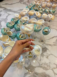 Nouveautés 2026 – Verre à Martini en forme de coquillage fait main, écologique, 18 oz, pour l'eau, les mariages sur la plage et la décoration de fêtes - Product Image 3