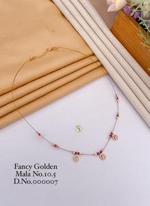 Elegant Gold Plated Pendant <b>Necklace</b> With <b>Ruby</b> Inlay Bead Chain For Women - Product Image 4