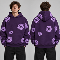 Sweat à capuche polaire noir uni pour l'hiver, gris, OEM, manches longues, style pull, coupe décontractée, design avant et arrière, mode streetwear