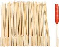 Brochettes jetables en bambou naturel de qualité alimentaire pour barbecue, oden, fruits confits, snacks sur brochettes et usage traiteur