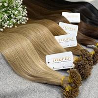 Extensiones de cabello humano de punta plana de doble estirado sin procesar de alta calidad estilo Natural al por mayor