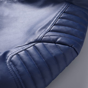 Men's Stylish Best Quality Men's Genuine Leather <b>Jacket</b> for Fall And Spring High Street Style on Sale Stand Collar Men's <b>jacket</b> - Product Image 6