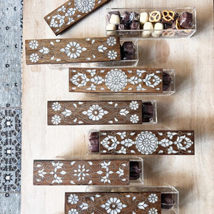 Caja de almacenamiento acrílica con forma rectangular, tapa de madera perlada para madre, nuevo estilo del vendedor, dulces de Chocolate, decoración del hogar, caja de regalo para boda - Product Image 3