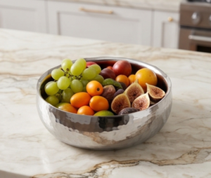 Bol en acier inoxydable de qualité supérieure, design minimaliste poli, passe au lave-vaisselle, bol décoratif pour une touche élégante sur la table - Product Image 5
