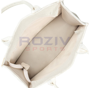 Sac fourre-tout en toile personnalisé imprimé, en coton biologique recyclé, grand format, réutilisable, pour le shopping - Product Image 4