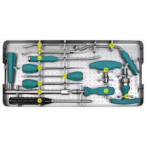 Ensemble complet d'extracteurs lombaires Koros Blackbelt, instruments en acier inoxydable de qualité supérieure, pour chirurgie de la colonne vertébrale, alimentation manuelle - Product Image 1