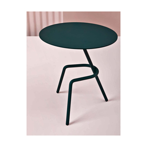 Table d'appoint moderne en métal, table d'appoint ronde avec plateau en marbre, design élégant et nouveau, table de salon, table de chambre à coucher - Product Image 2