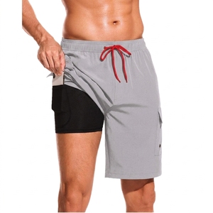 High Quality Loose Quick-Drying Double-Layer Running Fitness Training Sports Three-Point Shorts <b>Men's</b> Shorts Running Short - Product Image 1