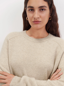 Women's High Quality 100% Cotton O-Neck <b>Pullover</b> <b>Sweater</b> Full Sleeve Computer Knitted Solid Color Autumn Casual Breathable 280g - Product Image 6