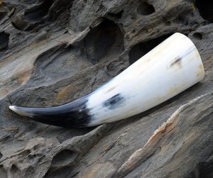 Cuerno de búfalo vikingo tallado a mano, estilo amoroso hecho a mano - Product Image 6