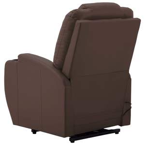 Grand fauteuil de massage autoportant en similicuir marron PVC et fer, conçu pour un confort et une relaxation optimale - Product Image 5