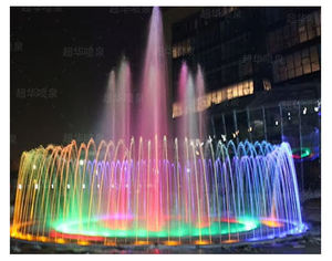 Fontaine musicale personnalisée en acier inoxydable, spectacle d'eau, fontaine sèche laser, eau dansante, lumière LED décorative, scène - Product Image 1