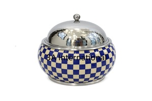 Modern Wooden Casserole Dish With Stainless Steel Lid And Base Round Food <b>Warmer</b> Container Insulated Hot Pot Serving Pot - Product Image 4