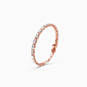 <b>Infinity</b> Shine Oval Diamond <b>Bracelet</b> Crafted With 13.61 Ct Lab Grown Diamond | In 9K Yellow White And Rose Gold - Product Image 1