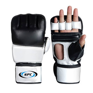 ถุงมือ MMA หนัง PU คุณภาพสูง สายรัดข้อมือปรับได้ ระบายความชื้น ป้องกันรังสียูวี ป้องกันความร้อน ปรับขนาดได้ เหมาะสำหรับออกกำลังกาย - Product Image 5