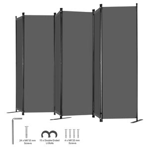 6-<b>Panel</b> Folding Privacy <b>Screen</b> Room Divider Portable Freestanding Partition for Room Separation <b>Screen</b> & Divider Roo - Product Image 5