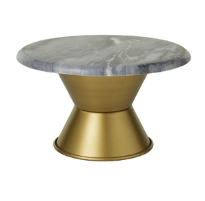Fashionable Trending Marble <b>Cake</b> <b>Stand</b> Grey Stone Gold Brass Base Factory Wholesale Direct Luxury <b>Cake</b> <b>Stand</b> - Product Image 1