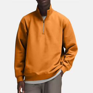 เสื้อกอล์ฟแขนยาวผู้ชาย สีเขียวมะกอกเข้ม แบบซิปครึ่งตัว แห้งเร็ว ผลิตจากผ้าโพลีเอสเตอร์ถัก สวมใส่สบาย - Product Image 5