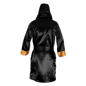 Al por mayor: Bata de boxeo brillante de longitud completa con capucha, impresión de logotipo/diseño personalizado, color liso, transpirable, precio mayorista para hombre - Product Image 3