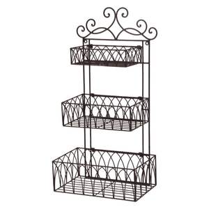 Panier mural en métal de qualité supérieure, fabriqué avec du fil de fer robuste pour des applications de rangement décoratif durables - Product Image 1