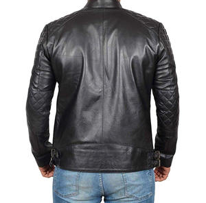Chaqueta de Cuero Genuino de Cordero Negra para Hombre de Alta Calidad, Chaquetas de Cuero para Hombre, Chaquetas de Cuero Pakistaníes para Hombre de Maximize Wear - Product Image 3