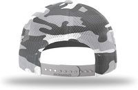 Casquette de baseball unisexe 6 panneaux imprimée camouflage de haute qualité en coton/polyester, ajustée, couleur unie, pour usage décontracté