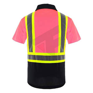 Chemises polo de sécurité haute visibilité 100% polyester, respirantes, séchage rapide, vêtements réfléchissants - Product Image 2